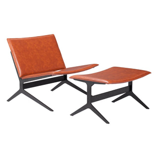 Zuo ModernZuo Modern | Cardiff Lounge Chair & Ottoman Brown110114Aloha Habitat