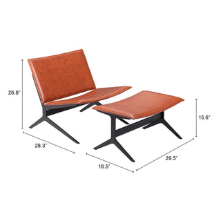 Zuo ModernZuo Modern | Cardiff Lounge Chair & Ottoman Brown110114Aloha Habitat