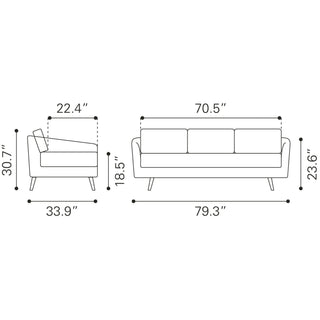 Zuo ModernZuo Modern | Divinity Sofa Brown101927Aloha Habitat