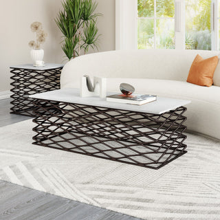 Zuo ModernZuo Modern | Duchess Coffee Table White & Antique Bronze109457Aloha Habitat