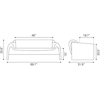 Zuo ModernZuo Modern | Horten Sofa Brown110027Aloha Habitat