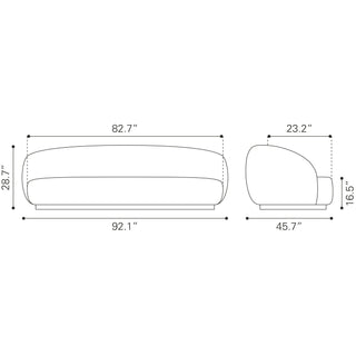 Zuo ModernZuo Modern | Tibet Sofa Cream109343Aloha Habitat