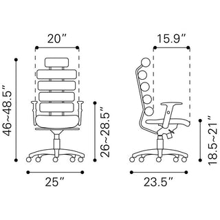 Zuo ModernZuo Modern | Unico Office Chair Black205050Aloha Habitat