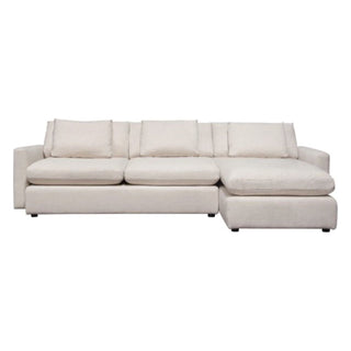 Diamond SofaArcadia 2PC Reversible Chaise Sectional w/ Feather Down Seating in Cream Fabric by Diamond Sofa - ARCADIACM2PCARCADIACM2PCAloha Habitat