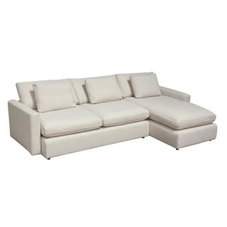 Diamond SofaArcadia 2PC Reversible Chaise Sectional w/ Feather Down Seating in Cream Fabric by Diamond Sofa - ARCADIACM2PCARCADIACM2PCAloha Habitat