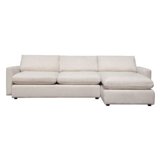 Diamond SofaArcadia 2PC Reversible Chaise Sectional w/ Feather Down Seating in Cream Fabric by Diamond Sofa - ARCADIACM2PCARCADIACM2PCAloha Habitat