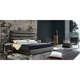 Diamond SofaBardot Channel Tufted Queen Bed in Elephant Grey Leatherette by Diamond Sofa - BARDOTQUBEDEGBARDOTQUBEDEGAloha Habitat