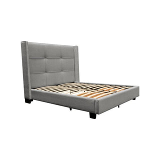 Diamond SofaBeverly Eastern King Bed with Integrated Footboard Storage Unit & Accent Wings in Grey Fabric By Diamond Sofa - BEVERLYGREKBEDBEVERLYGREKBEDAloha Habitat