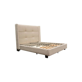 Diamond SofaBeverly Eastern King Bed with Integrated Footboard Storage Unit & Accent Wings in Sand Fabric By Diamond Sofa - BEVERLYSDEKBEDBEVERLYSDEKBEDAloha Habitat