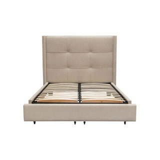 Diamond SofaBeverly Eastern King Bed with Integrated Footboard Storage Unit & Accent Wings in Sand Fabric By Diamond Sofa - BEVERLYSDEKBEDBEVERLYSDEKBEDAloha Habitat