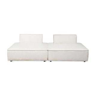 Diamond SofaCara 2-Piece Square Modular Lounger by Diamond Sofa in Ivory Boucle Fabric w/ Moveable, Non-Skid Backrest - CARALGIV2PCCARALGIV2PCAloha Habitat