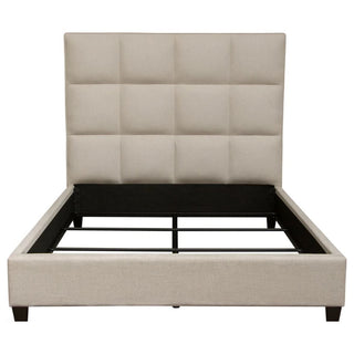 Diamond SofaDevon Grid Tufted Eastern King Bed in Sand Fabric by Diamond Sofa - DEVONEKBEDSDDEVONEKBEDSDAloha Habitat