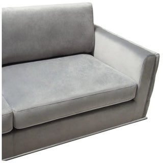 Diamond SofaEnvy 3PC Sectional in Platinum Grey Velvet with Tufted Outside Detail and Silver Metal Trim by Diamond Sofa - ENVY3PCSECTGRENVY3PCSECTGRAloha Habitat