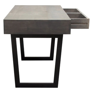 Diamond SofaHammond 2-Drawer Writing Desk in Solid Mango Wood Grey Finish & Black Iron Legs by Diamond Sofa - HAMMONDDEGRHAMMONDDEGRAloha Habitat