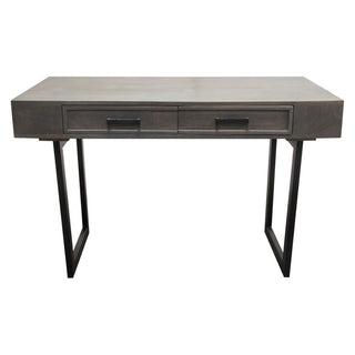 Diamond SofaHammond 2-Drawer Writing Desk in Solid Mango Wood Grey Finish & Black Iron Legs by Diamond Sofa - HAMMONDDEGRHAMMONDDEGRAloha Habitat