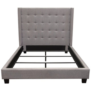 Diamond SofaMadison Ave Tufted Wing Eastern King Bed in Light Grey Button Tufted Fabric by Diamond Sofa - MADISONAVEEKBEDLGMADISONAVEEKBEDLGAloha Habitat