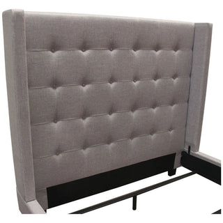 Diamond SofaMadison Ave Tufted Wing Queen Bed in Light Grey Button Tufted Fabric by Diamond Sofa - MADISONAVEQUBEDLGMADISONAVEQUBEDLGAloha Habitat