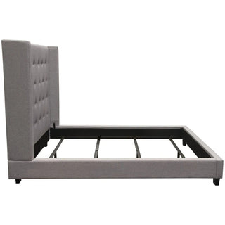 Diamond SofaMadison Ave Tufted Wing Queen Bed in Light Grey Button Tufted Fabric by Diamond Sofa - MADISONAVEQUBEDLGMADISONAVEQUBEDLGAloha Habitat