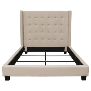 Diamond SofaMadison Ave Tufted Wing Queen Bed in Sand Button Tufted Fabric by Diamond Sofa - MADISONAVEQUBEDSDMADISONAVEQUBEDSDAloha Habitat