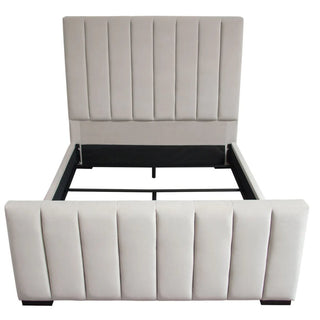 Diamond SofaVenus Vertical Channel Tufted Eastern King Bed in Light Grey Velvet by Diamond Sofa - VENUSLGEKBEDVENUSLGEKBEDAloha Habitat