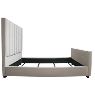 Diamond SofaVenus Vertical Channel Tufted Eastern King Bed in Light Grey Velvet by Diamond Sofa - VENUSLGEKBEDVENUSLGEKBEDAloha Habitat