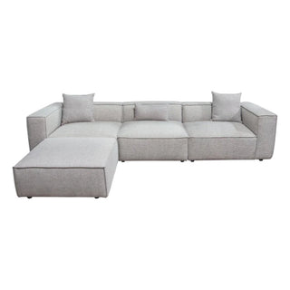 Diamond SofaVice 4PC Modular Sectional in Barley Fabric with Ottoman by Diamond Sofa - VICE4PCBAVICE4PCBAAloha Habitat