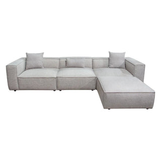 Diamond SofaVice 4PC Modular Sectional in Barley Fabric with Ottoman by Diamond Sofa - VICE4PCBAVICE4PCBAAloha Habitat