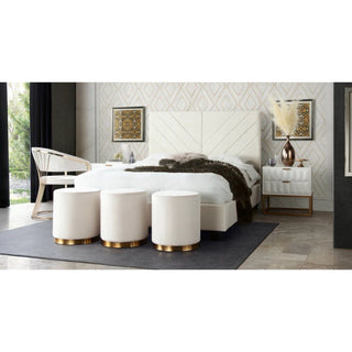 Diamond SofaVogue Eastern King Bed w/ 54" Headboard in Light Cream Velvet by Diamond Sofa - VOGUEEKBEDCMVOGUEEKBEDCMAloha Habitat