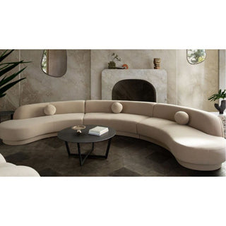 Diamond SofaZelda 3PC Modular Curved Armless Sofa & (2) Chaise in Light Camel Performance Velvet w/ (3) Accent Pillow Balls by Diamond Sofa - ZELDA3PCLCASRCLCAZELDA3PCLCASRCLCAAloha Habitat