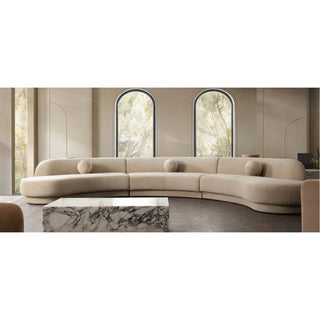 Diamond SofaZelda 3PC Modular Curved Armless Sofa & (2) Chaise in Light Camel Performance Velvet w/ (3) Accent Pillow Balls by Diamond Sofa - ZELDA3PCLCASRCLCAZELDA3PCLCASRCLCAAloha Habitat