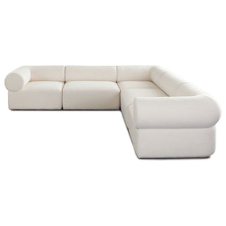 Diamond SofaZia 5PC Corner Sectional in Ivory Sherpa Fabric by Diamond Sofa - ZIA3SC2ACIVZIA3SC2ACIVAloha Habitat