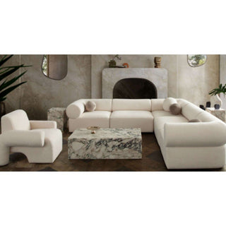 Diamond SofaZia 5PC Corner Sectional in Ivory Sherpa Fabric by Diamond Sofa - ZIA3SC2ACIVZIA3SC2ACIVAloha Habitat