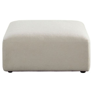 Diamond SofaZia Ottoman in Ivory Sherpa Fabric by Diamond Sofa - ZIAOTIVZIAOTIVAloha Habitat