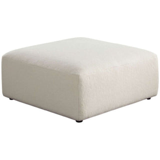 Diamond SofaZia Ottoman in Ivory Sherpa Fabric by Diamond Sofa - ZIAOTIVZIAOTIVAloha Habitat