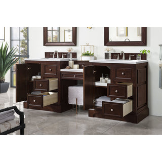 James MartinJames Martin - De Soto 82" Double Vanity Set, Burnished Mahogany w/ 3 CM Arctic Fall Solid Surface Top - 825-V82-BNM-DU-AF825-V82-BNM-DU-AFAloha Habitat