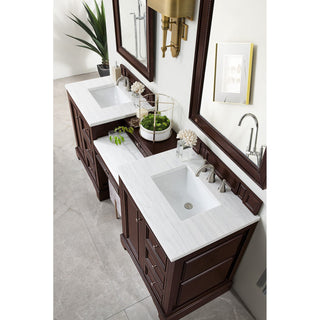 James MartinJames Martin - De Soto 82" Double Vanity Set, Burnished Mahogany w/ 3 CM Arctic Fall Solid Surface Top - 825-V82-BNM-DU-AF825-V82-BNM-DU-AFAloha Habitat