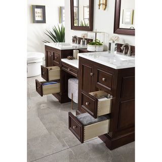 James MartinJames Martin - De Soto 82" Double Vanity Set, Burnished Mahogany w/ 3 CM Arctic Fall Solid Surface Top - 825-V82-BNM-DU-AF825-V82-BNM-DU-AFAloha Habitat