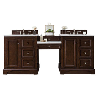 James MartinJames Martin - De Soto 82" Double Vanity Set, Burnished Mahogany w/ 3 CM Arctic Fall Solid Surface Top - 825-V82-BNM-DU-AF825-V82-BNM-DU-AFAloha Habitat