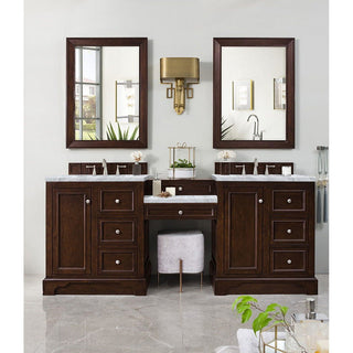 James MartinJames Martin - De Soto 82" Double Vanity Set, Burnished Mahogany w/ 3 CM Carrara Marble Top - 825-V82-BNM-DU-CAR825-V82-BNM-DU-CARAloha Habitat