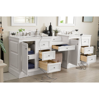 James MartinJames Martin - De Soto 94" Double Vanity Set, Bright White w/ 3 CM White Zeus Quartz Top - 825-V94-BW-DU-WZ825-V94-BW-DU-WZAloha Habitat