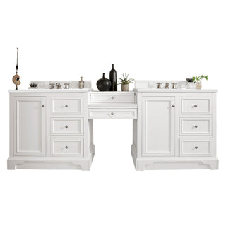 James MartinJames Martin - De Soto 94" Double Vanity Set, Bright White w/ 3 CM White Zeus Quartz Top - 825-V94-BW-DU-WZ825-V94-BW-DU-WZAloha Habitat