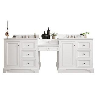 James MartinJames Martin - De Soto 94" Double Vanity Set, Bright White w/ 3 CM White Zeus Quartz Top - 825-V94-BW-DU-WZ825-V94-BW-DU-WZAloha Habitat