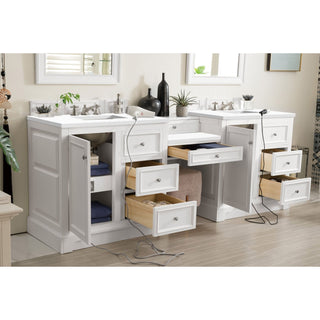 James MartinJames Martin - De Soto 94" Double Vanity Set, Bright White w/ 3 CM White Zeus Quartz Top - 825-V94-BW-DU-WZ825-V94-BW-DU-WZAloha Habitat