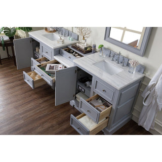 James MartinJames Martin - De Soto 94" Double Vanity Set, Silver Gray w/ 3 CM Arctic Fall Solid Surface Top - 825-V94-SL-DU-AF825-V94-SL-DU-AFAloha Habitat