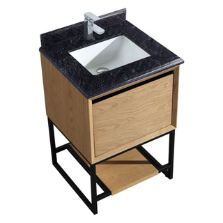 LavivaLaviva - Alto 24” California White Oak Bathroom Vanity with Black Wood Marble Countertop - 313SMR-24CO-BW313SMR-24CO-BWAloha Habitat