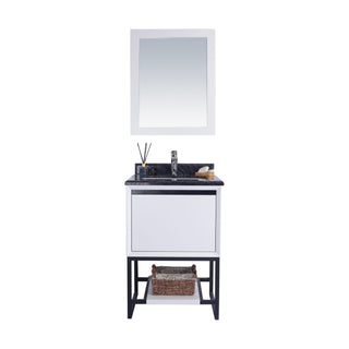 LavivaLaviva Alto 24" White Bathroom Vanity with Black Wood Marble Countertop - 313SMR-24W-BW313SMR-24W-BWAloha Habitat