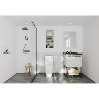 LavivaLaviva Alto 24" White Bathroom Vanity with Black Wood Marble Countertop - 313SMR-24W-BW313SMR-24W-BWAloha Habitat