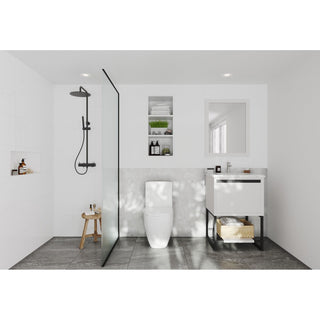 LavivaLaviva - Alto 24" White Bathroom Vanity with White Carrara Marble Countertop - 313SMR-24W-WC313SMR-24W-WCAloha Habitat