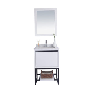 LavivaLaviva - Alto 24" White Bathroom Vanity with White Carrara Marble Countertop - 313SMR-24W-WC313SMR-24W-WCAloha Habitat