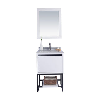 LavivaLaviva - Alto 24" White Bathroom Vanity with White Stripes Marble Countertop - 313SMR-24W-WS313SMR-24W-WSAloha Habitat